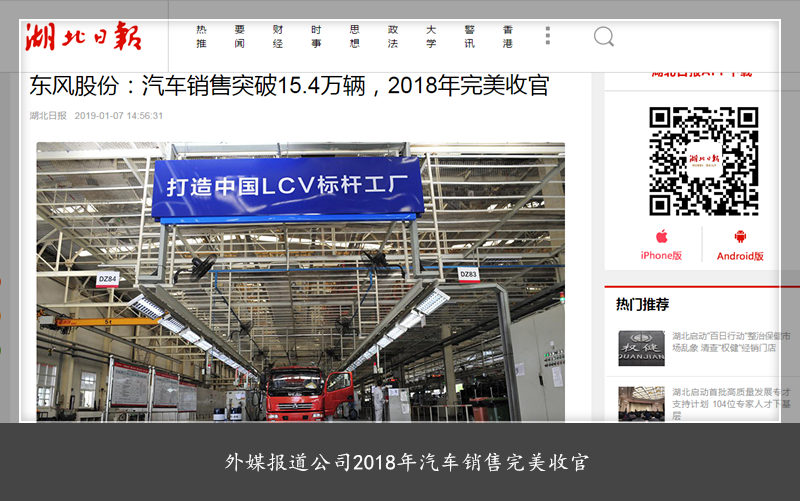 2018年公司本部汽车销售突破15.4万辆，完美收官